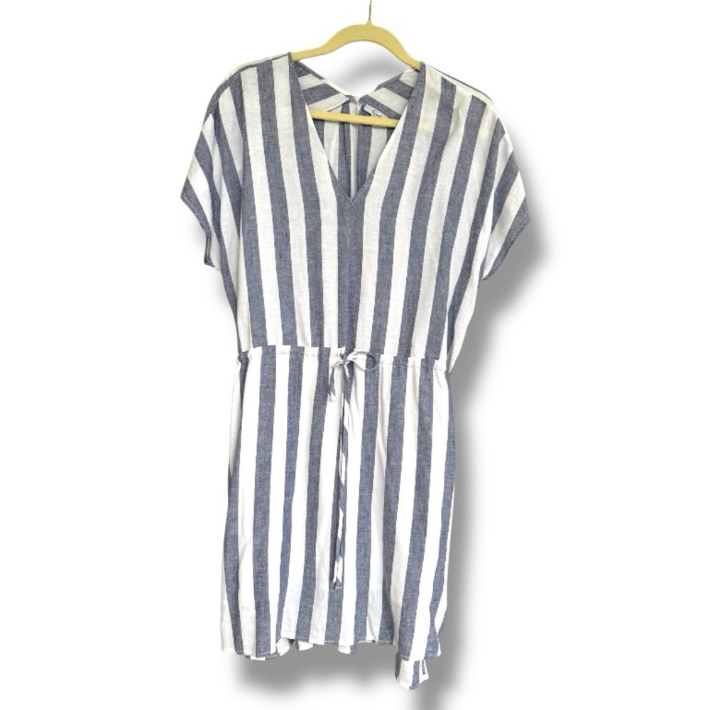 Rails Wren Seattle Stripe Linen/Rayon Dress Size Medium - Picture 2 of 13